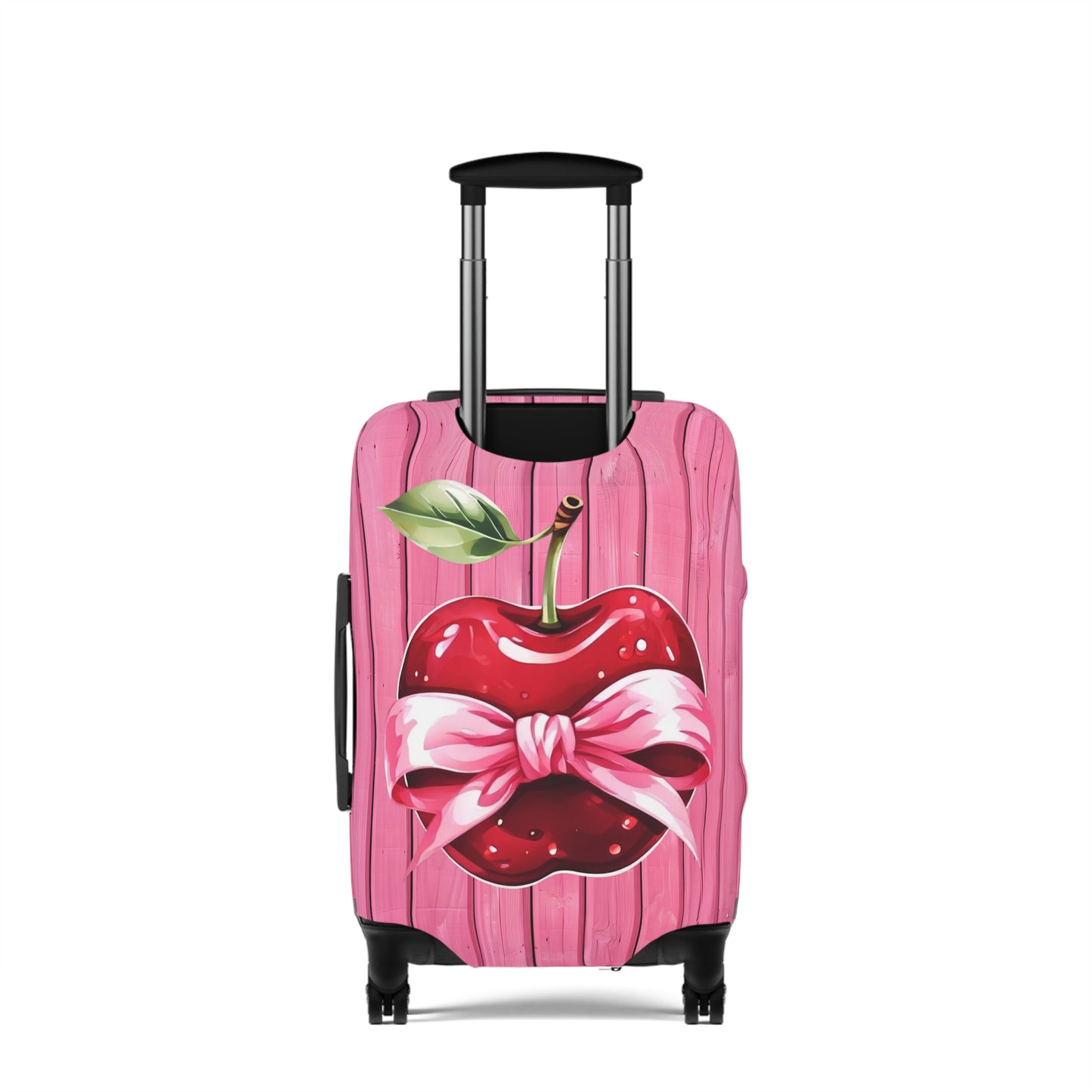 Luggage Cover, Rockabilly, Coquette, Pink Timber, Apple and Ribbon, awd-2526