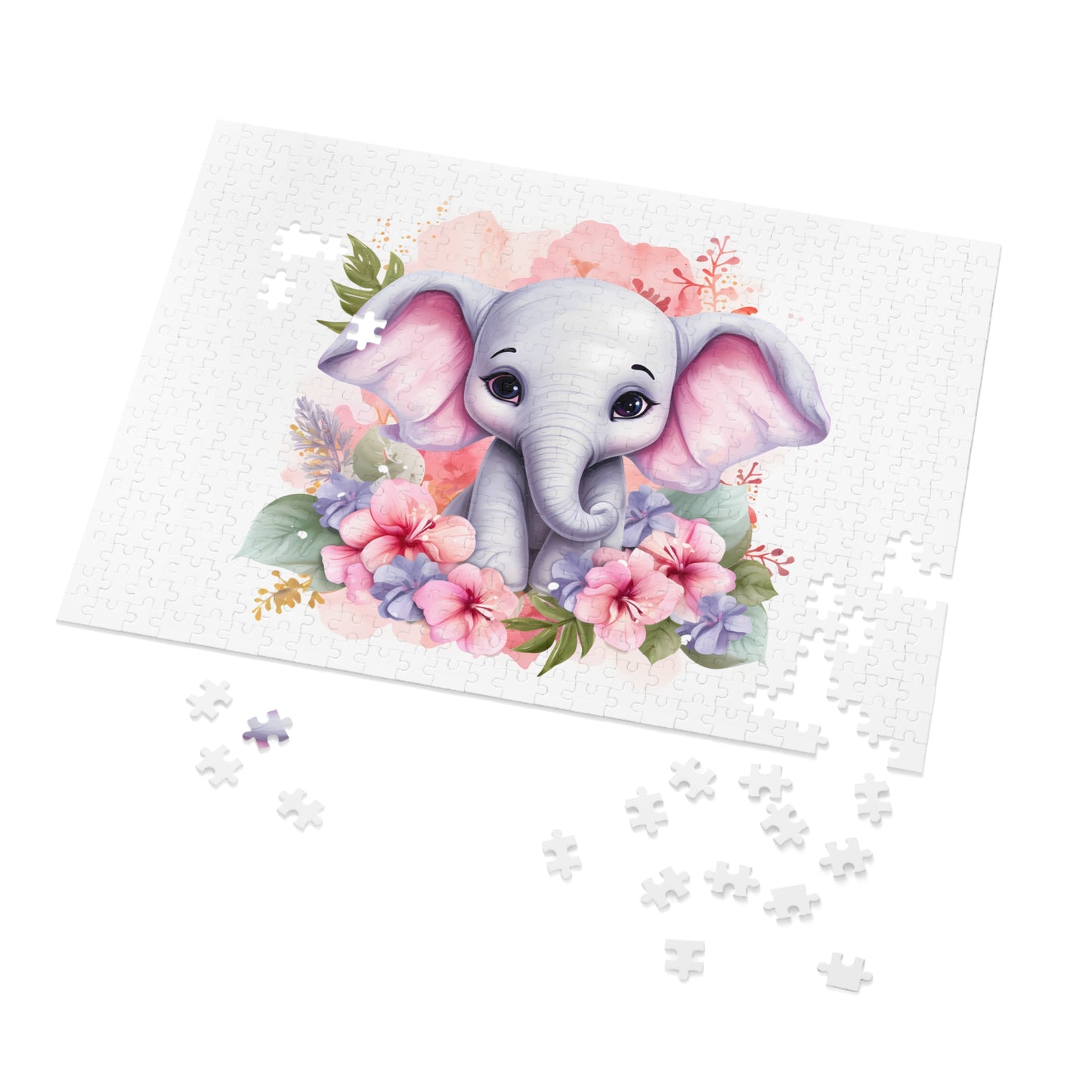 Jigsaw Puzzle, Elephant, Personalised/Non-Personalised (30, 110, 252, 500,1000-Piece)