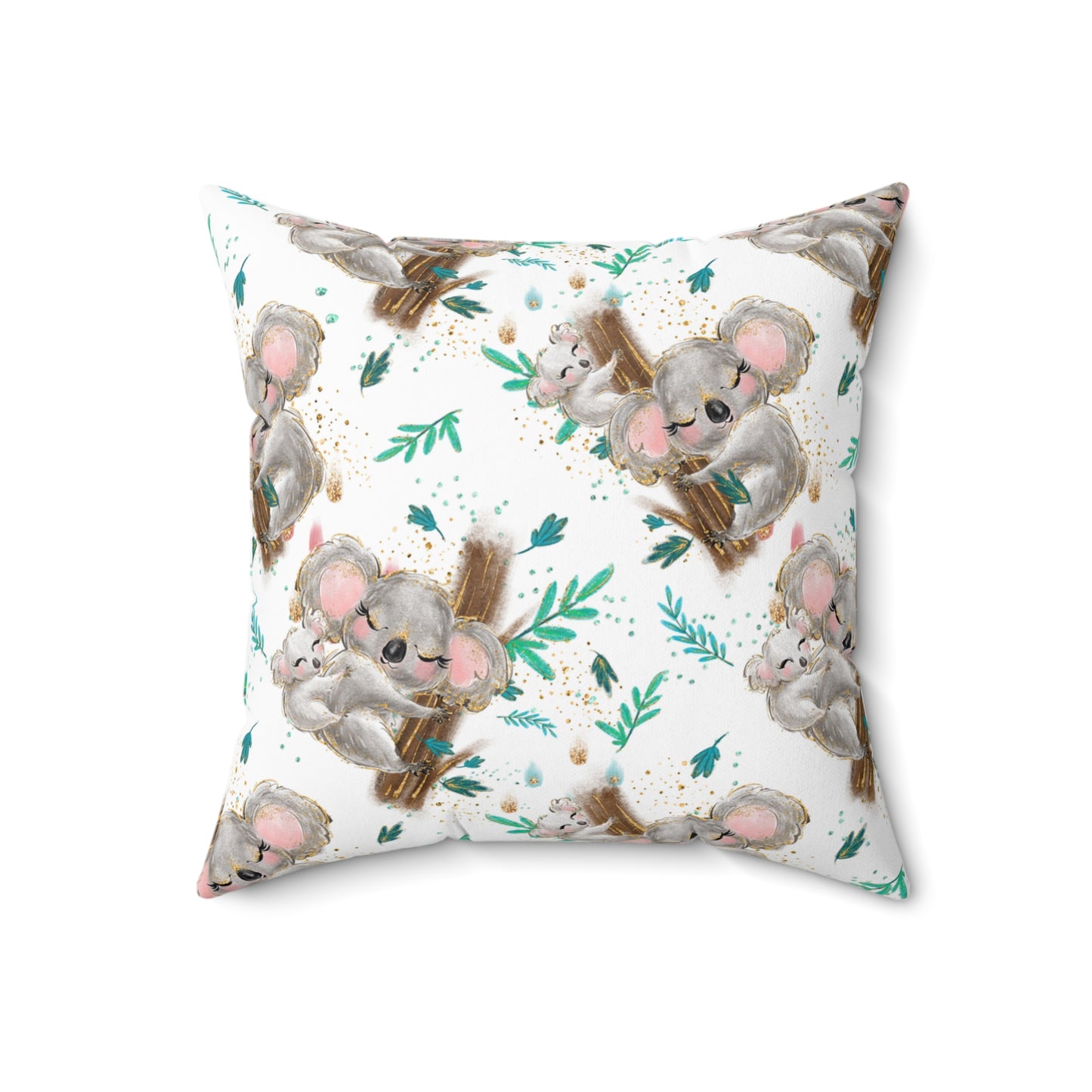 Spun Polyester Square Pillow, Australian Koala Cushion