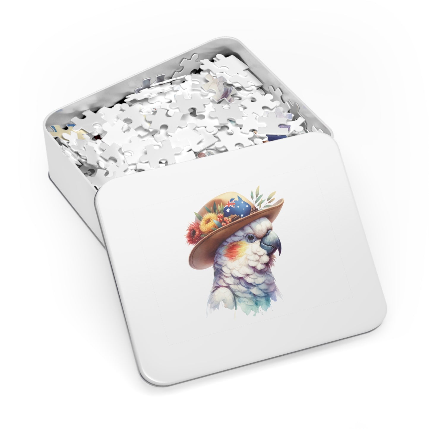 Jigsaw Puzzle in Tin, Australian Animals, Cockatoo, Personalised/Non-Personalised, awd-1333 (30, 110, 252, 500,1000-Piece)