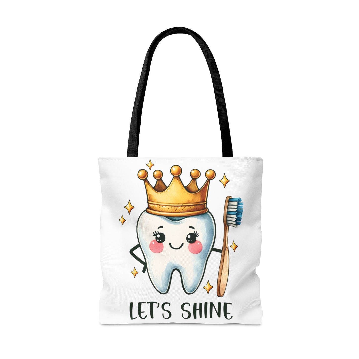 Tote Bag, Dentist, Tooth, Let's Shine, Personalised/Non-Personalised Tote bag