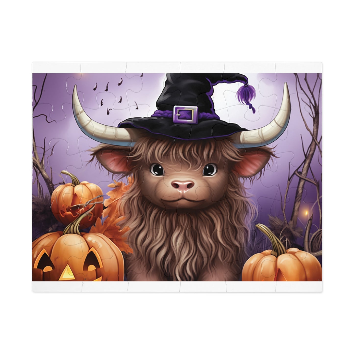 Jigsaw Puzzle, Highland Cow, Personalised/Non-Personalised (30, 110, 252, 500,1000-Piece)