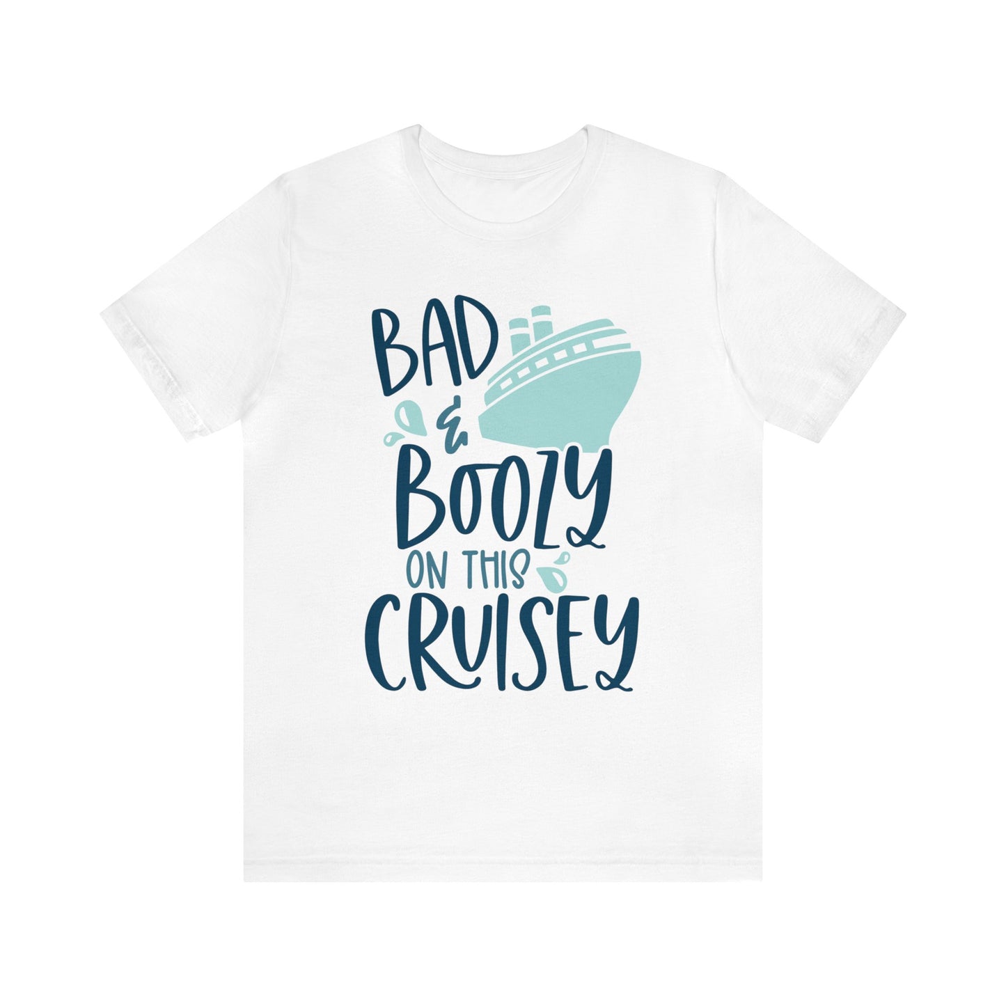 Unisex Adults Jersey Short Sleeve Tee, Cruise Tee, BadnBoozy on this Cruisey, 100% Cotton, Light Fabric 142 g/m²