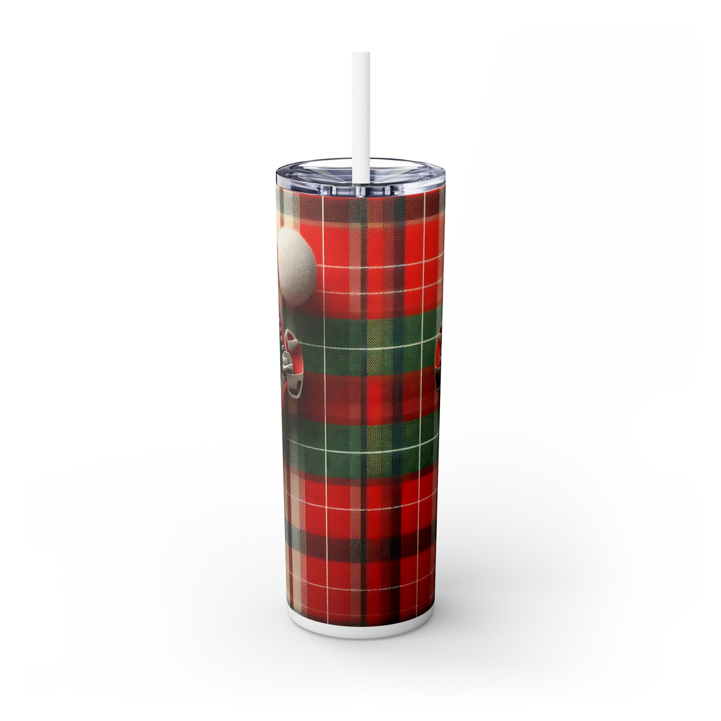 Skinny Tumbler with Straw, 20oz, Penguin