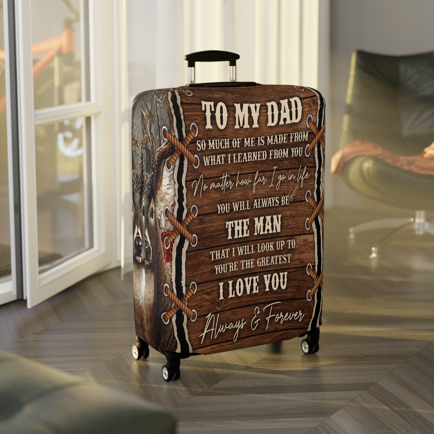 Luggage Cover, Dad Quote, awd-205