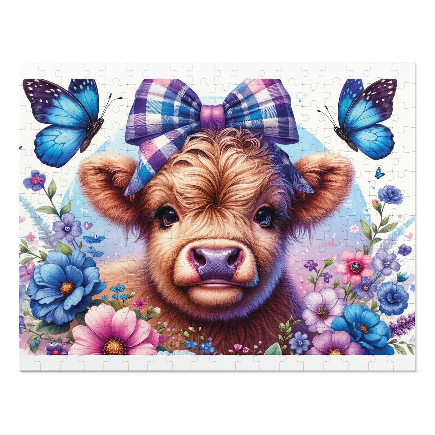 Jigsaw Puzzle, Highland Cow, Personalised/Non-Personalised (30, 110, 252, 500,1000-Piece)