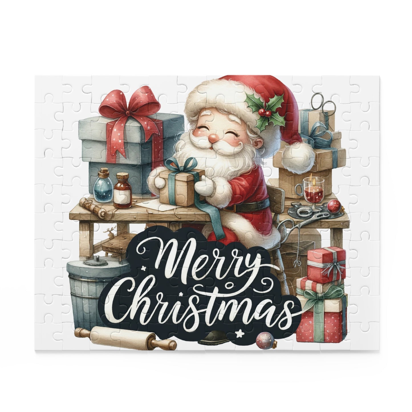 Personalised/Non-Personalised Puzzle, Christmas, Santa (120, 252, 500-Piece)