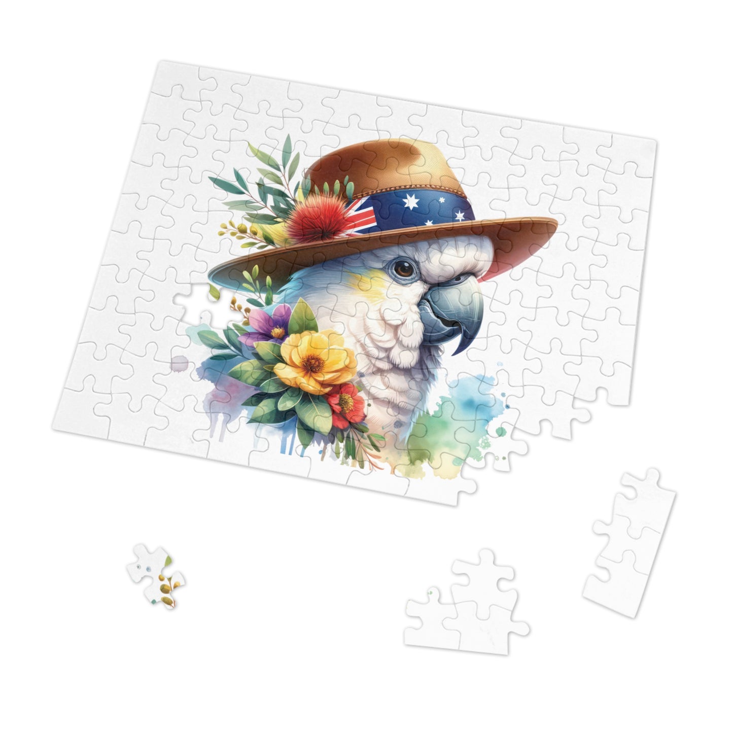 Jigsaw Puzzle in Tin, Australian Animals, Cockatoo, Personalised/Non-Personalised, awd-1334 (30, 110, 252, 500,1000-Piece)