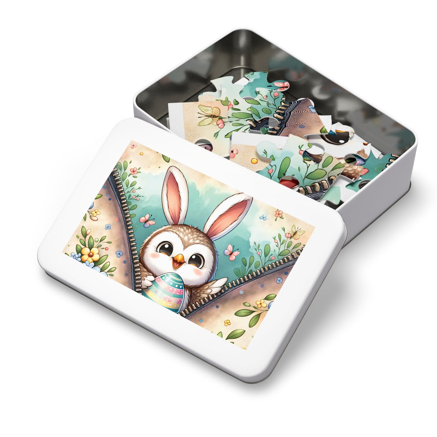 Jigsaw Puzzle, Easter, Owl with Bunny Ears, Personalised/Non-Personalised (30, 110, 252, 500,1000-Piece)