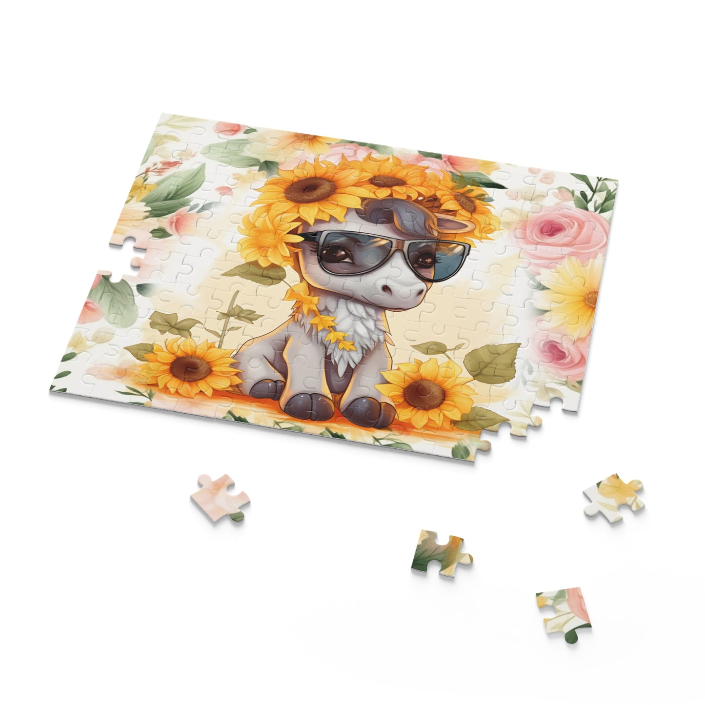 Puzzle, Donkey, Sunflowers (120, 252, 500-Piece) awd-655