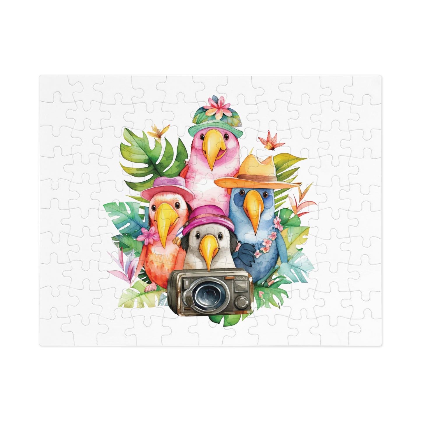 Jigsaw Puzzle, Parrots, Personalised/Non-Personalised (30, 110, 252, 500,1000-Piece)