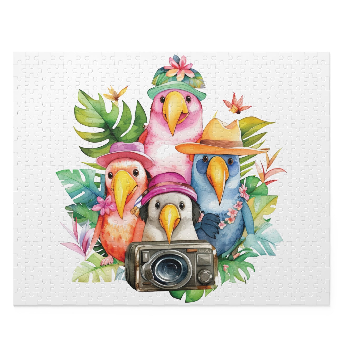 Personalised/Non-Personalised Puzzle, Tropical Parrot (120, 252, 500-Piece)