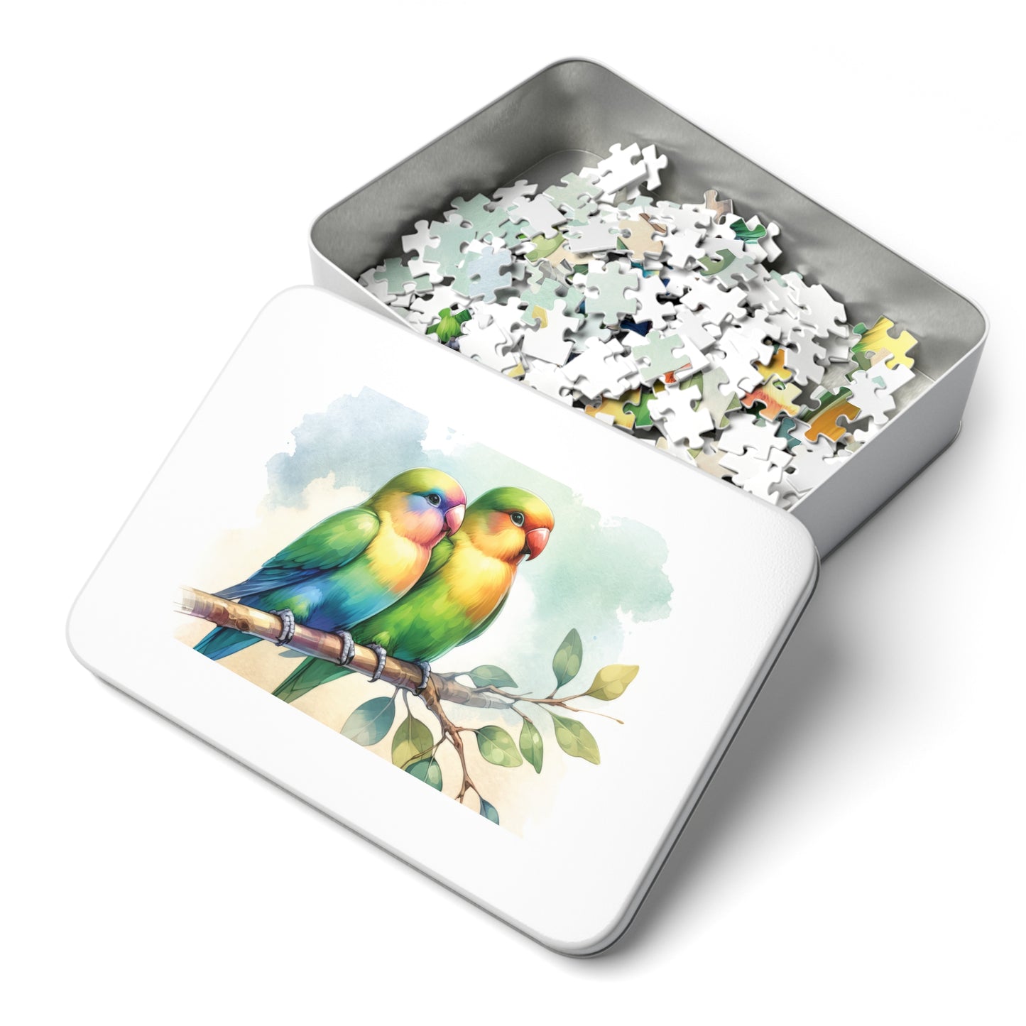 Puzzle, Love Birds, Personalised/Non-Personalised (30, 110, 252, 500,1000-Piece) awd-643