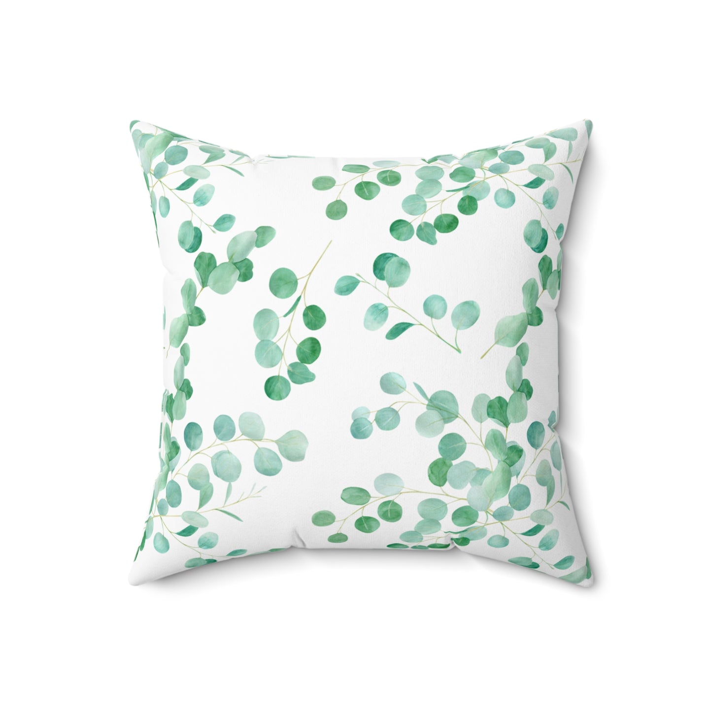 Spun Polyester Square Pillow, Australian Eucalyptus