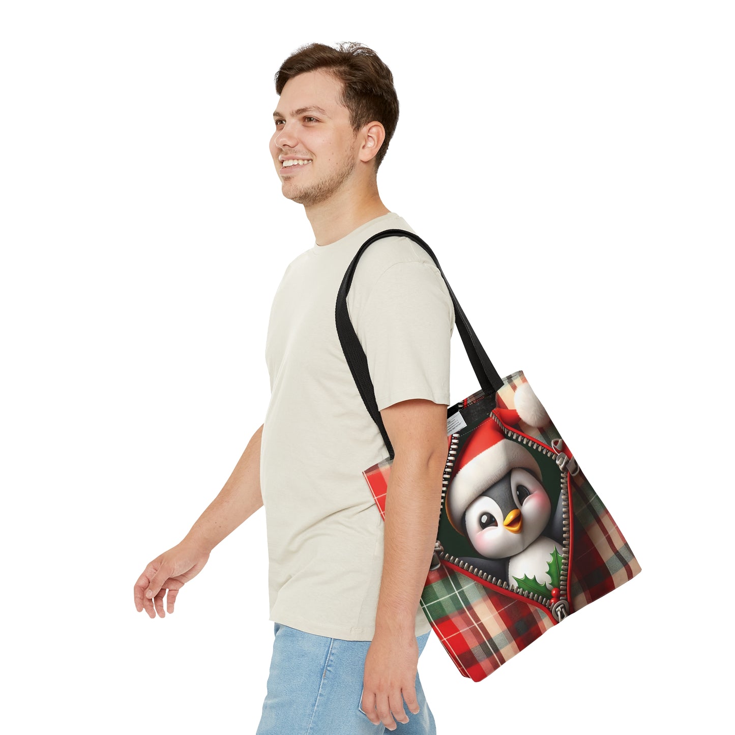 Tote Bag, Christmas, Penguin