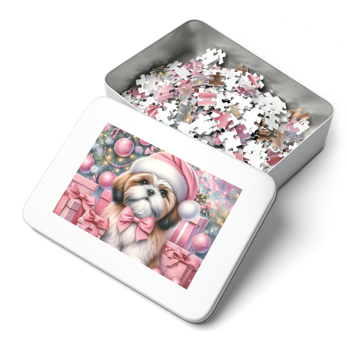 Jigsaw Puzzle, Christmas, Shiatzu, Personalised/Non-Personalised (30, 110, 252, 500,1000-Piece)