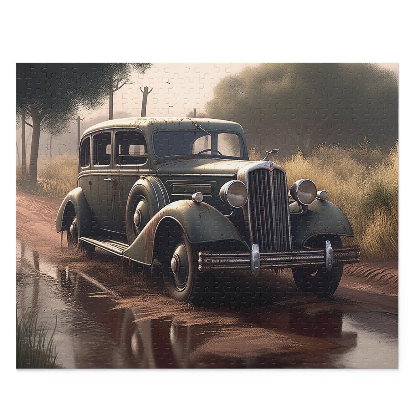 Personalised/Non-Personalised Puzzle, Vintage Car (120, 252, 500-Piece)