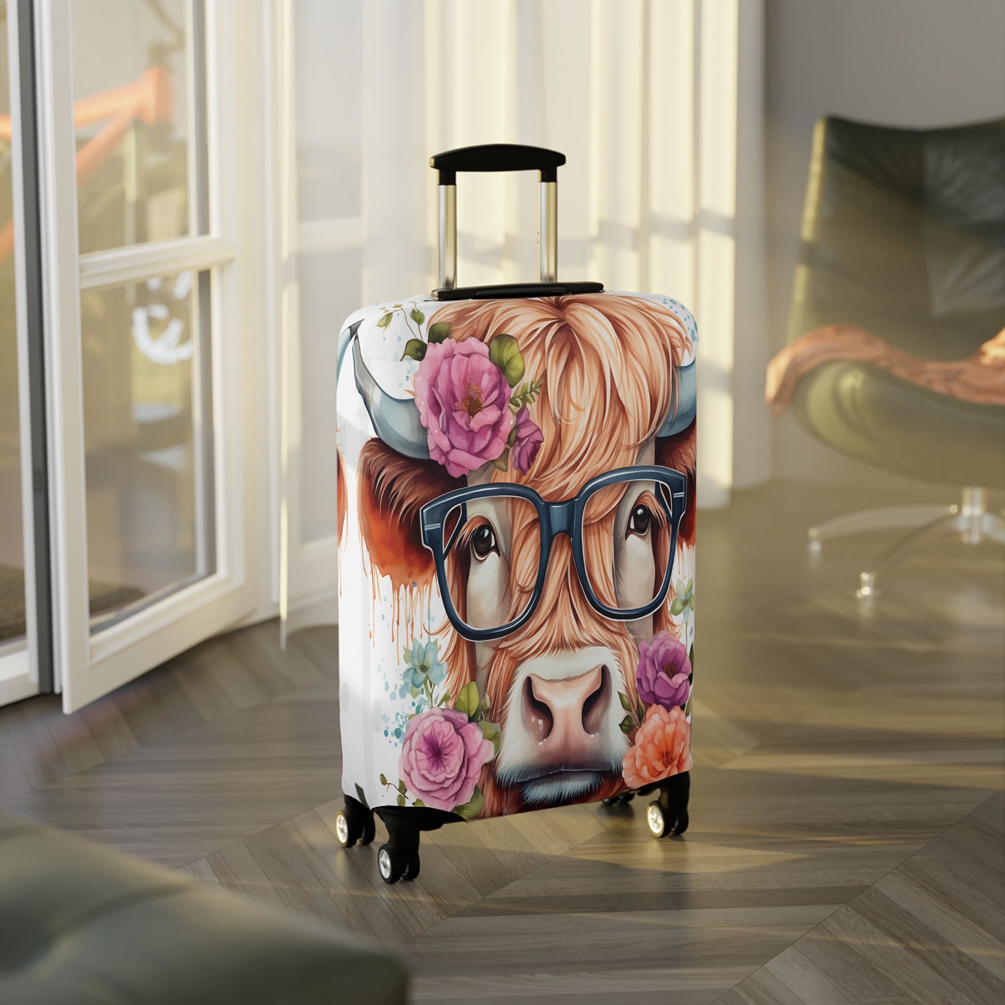 Luggage Cover, Highland Cow, awd-016