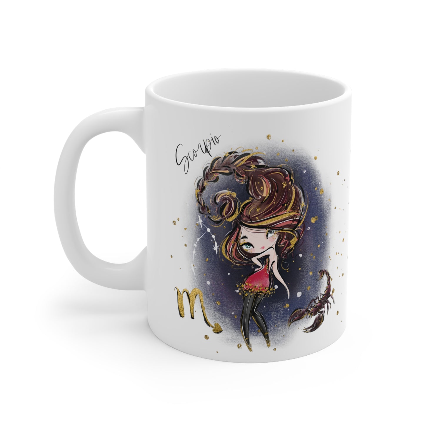 Personalised/Non Personalised Zodiac Sign, Scorpio, Ceramic Mug 11oz