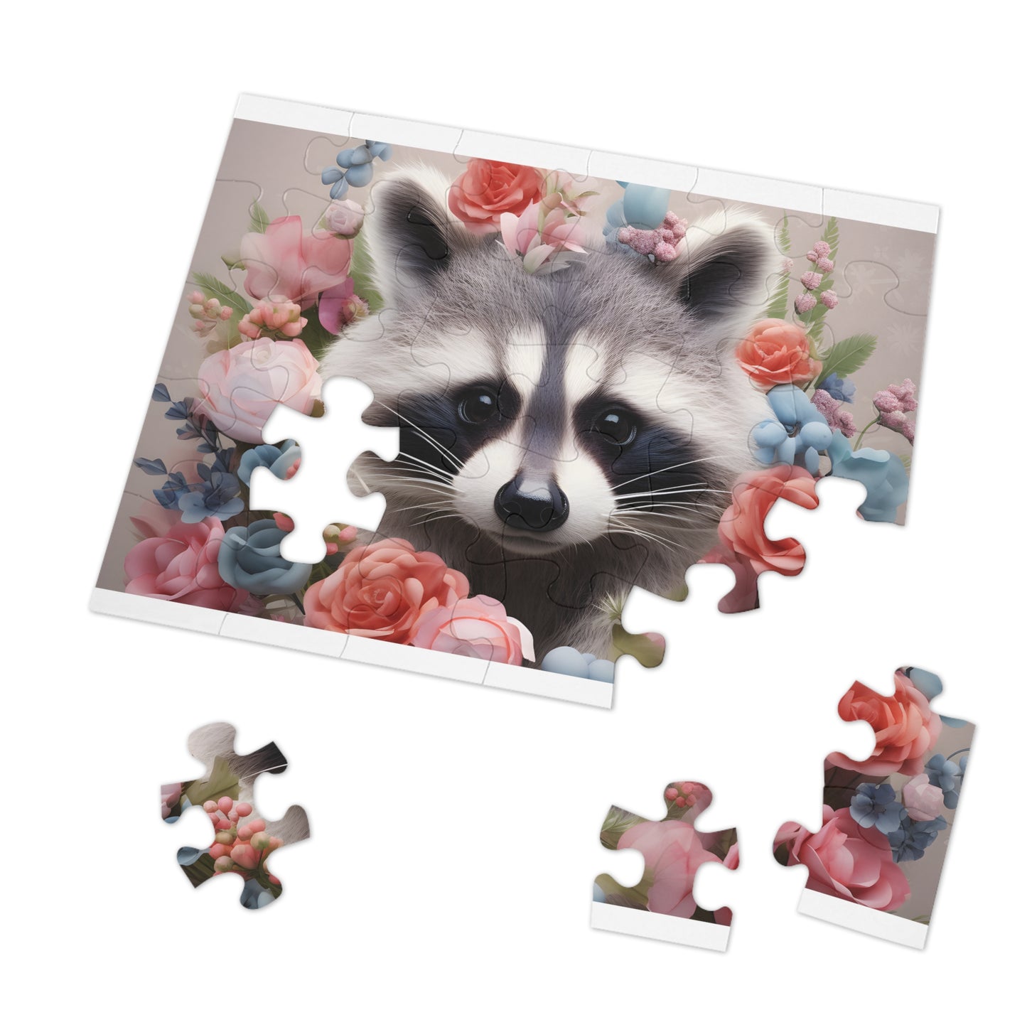 Jigsaw Puzzle, Racoon, Personalised/Non-Personalised (30, 110, 252, 500,1000-Piece)