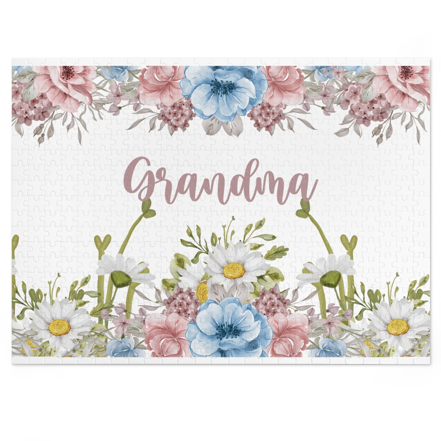 Jigsaw Puzzle, Floral, Grandma, Personalised/Non-Personalised (30, 110, 252, 500,1000-Piece)