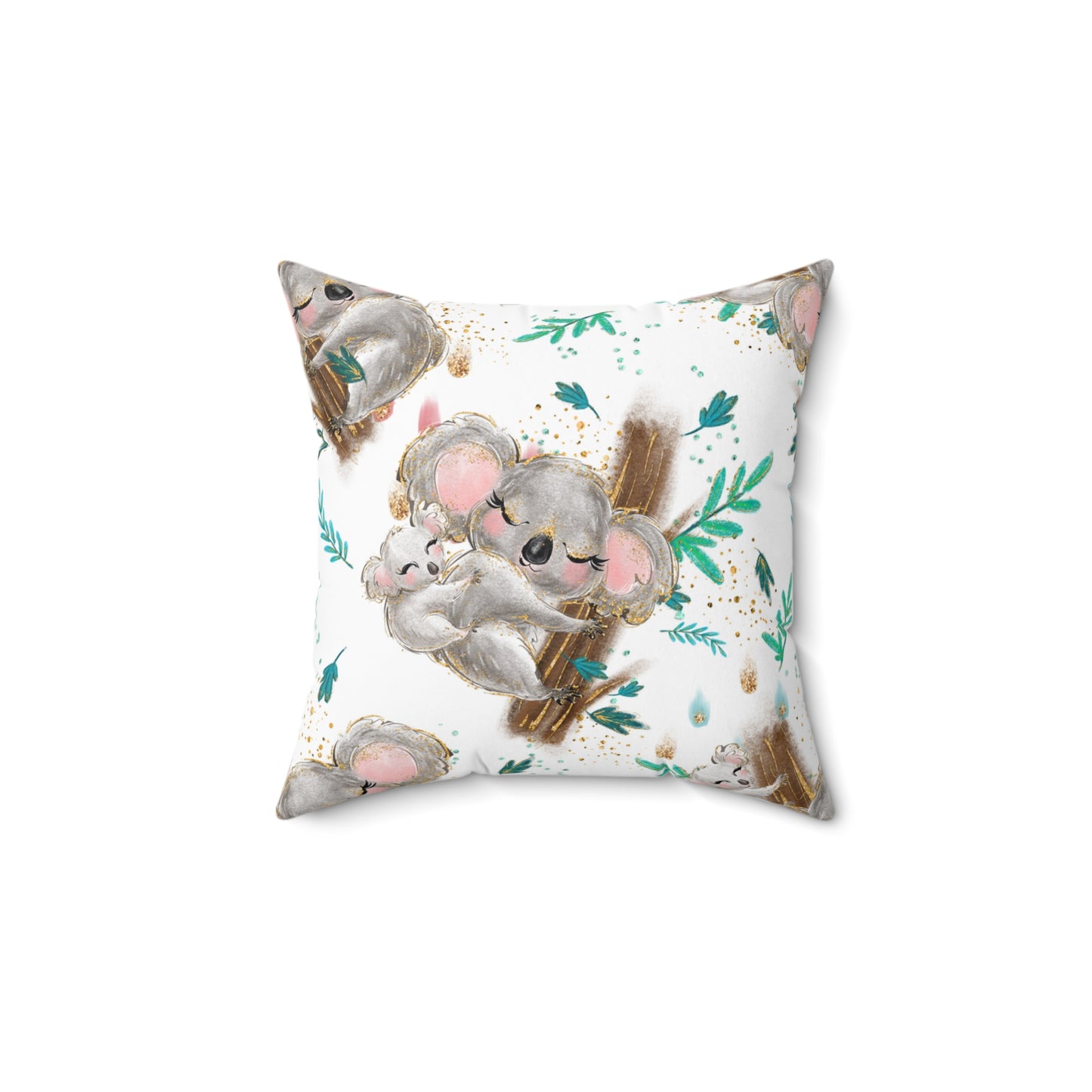 Spun Polyester Square Pillow, Australian Koala