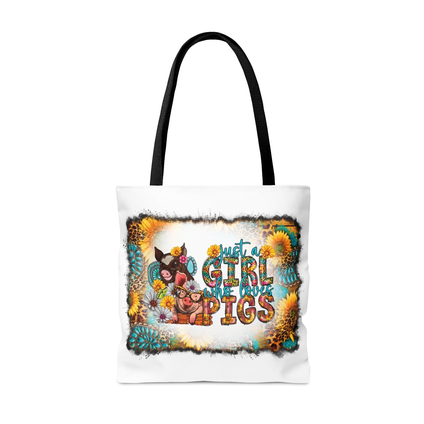 Tote Bag, Western, Just a Girl Who Loves Pigs