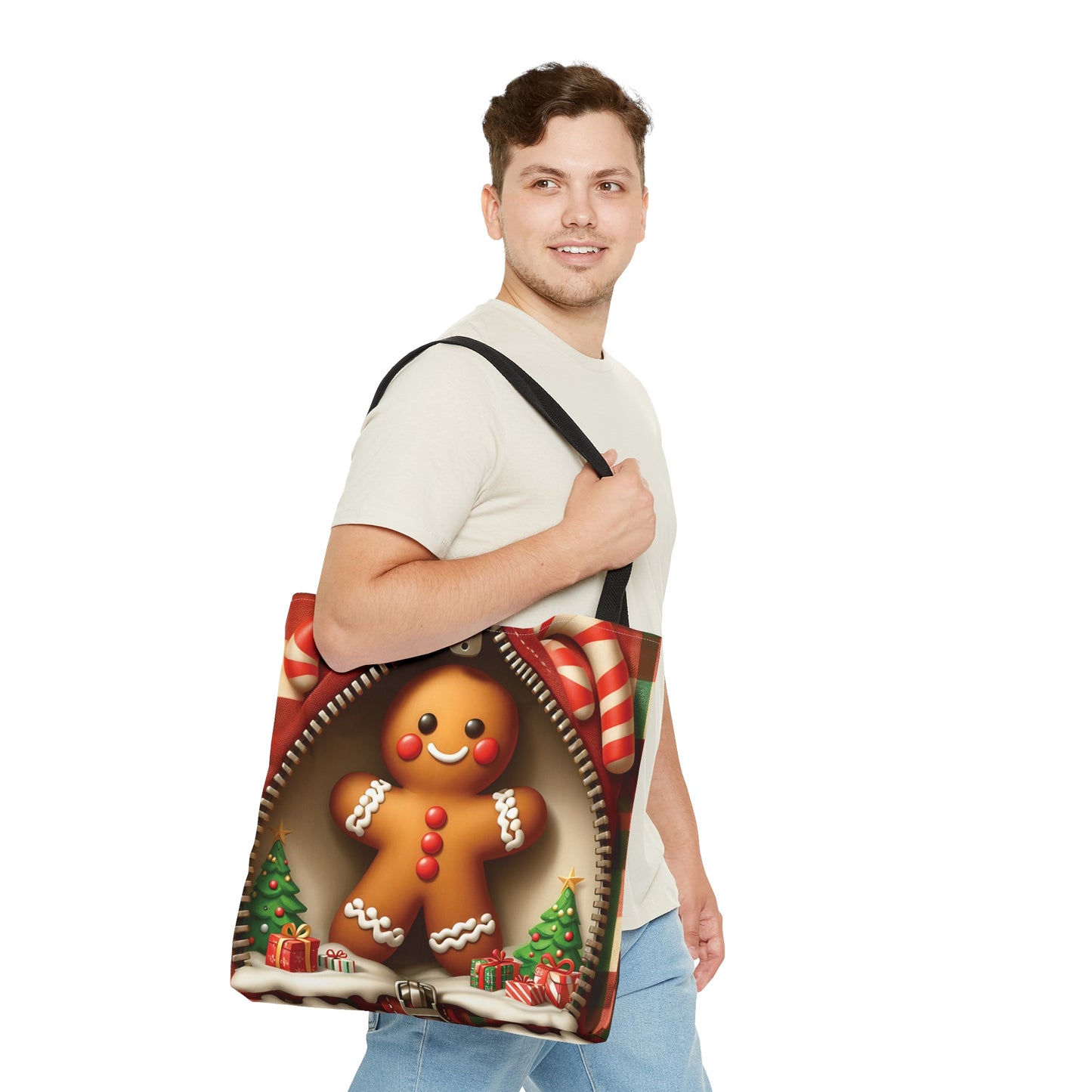 Tote Bag, Christmas, Gingerbread Man