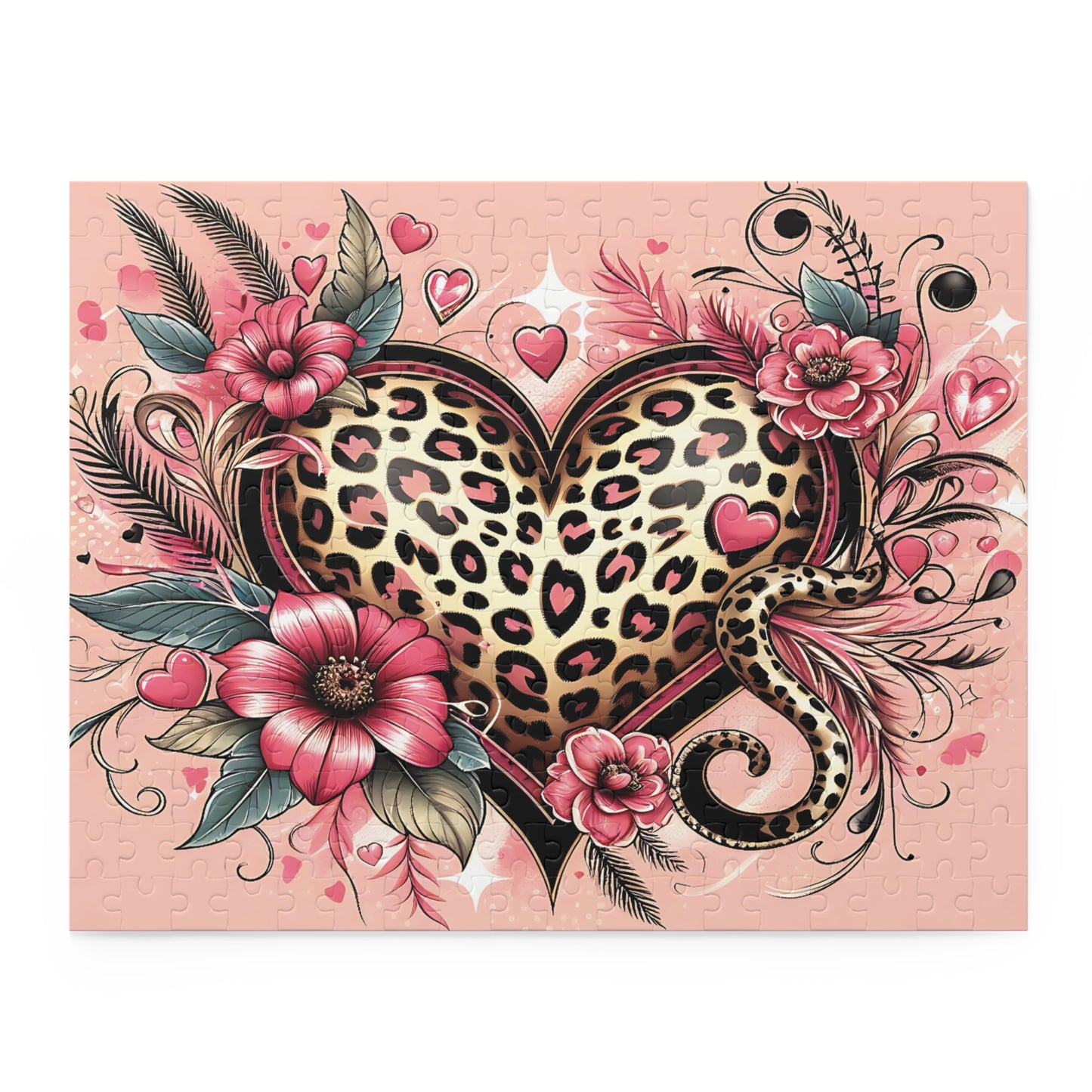 Personalised/Non-Personalised Puzzle, Heart (120, 252, 500-Piece)