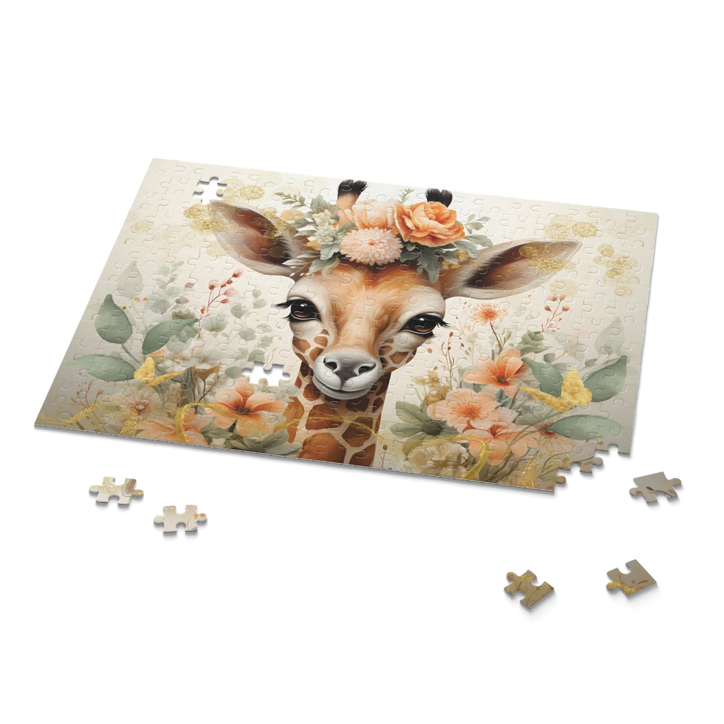 Personalised/Non-Personalised Puzzle, Giraffe (120, 252, 500-Piece)