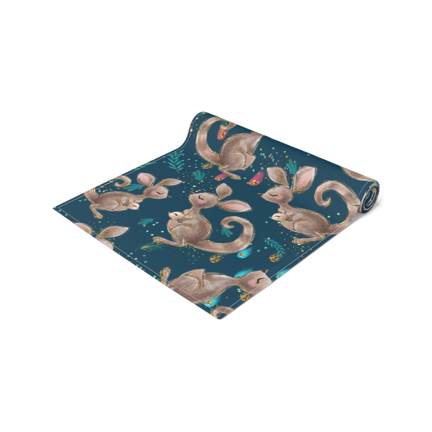 Australian Kangaroos Table Runner, Cotton Twill and Poly Available