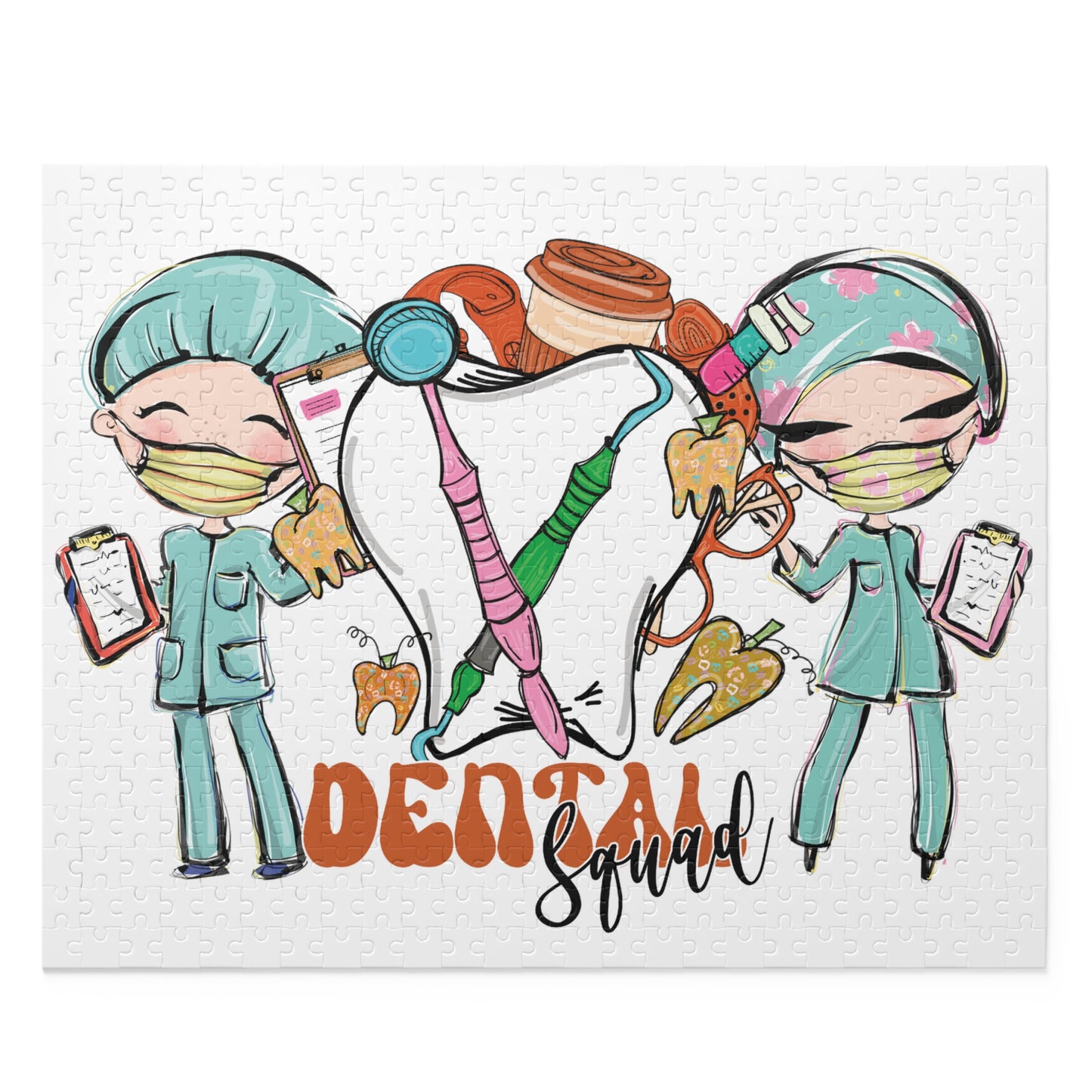 Personalised/Non-Personalised Puzzle, Dental Squad (120, 252, 500-Piece)