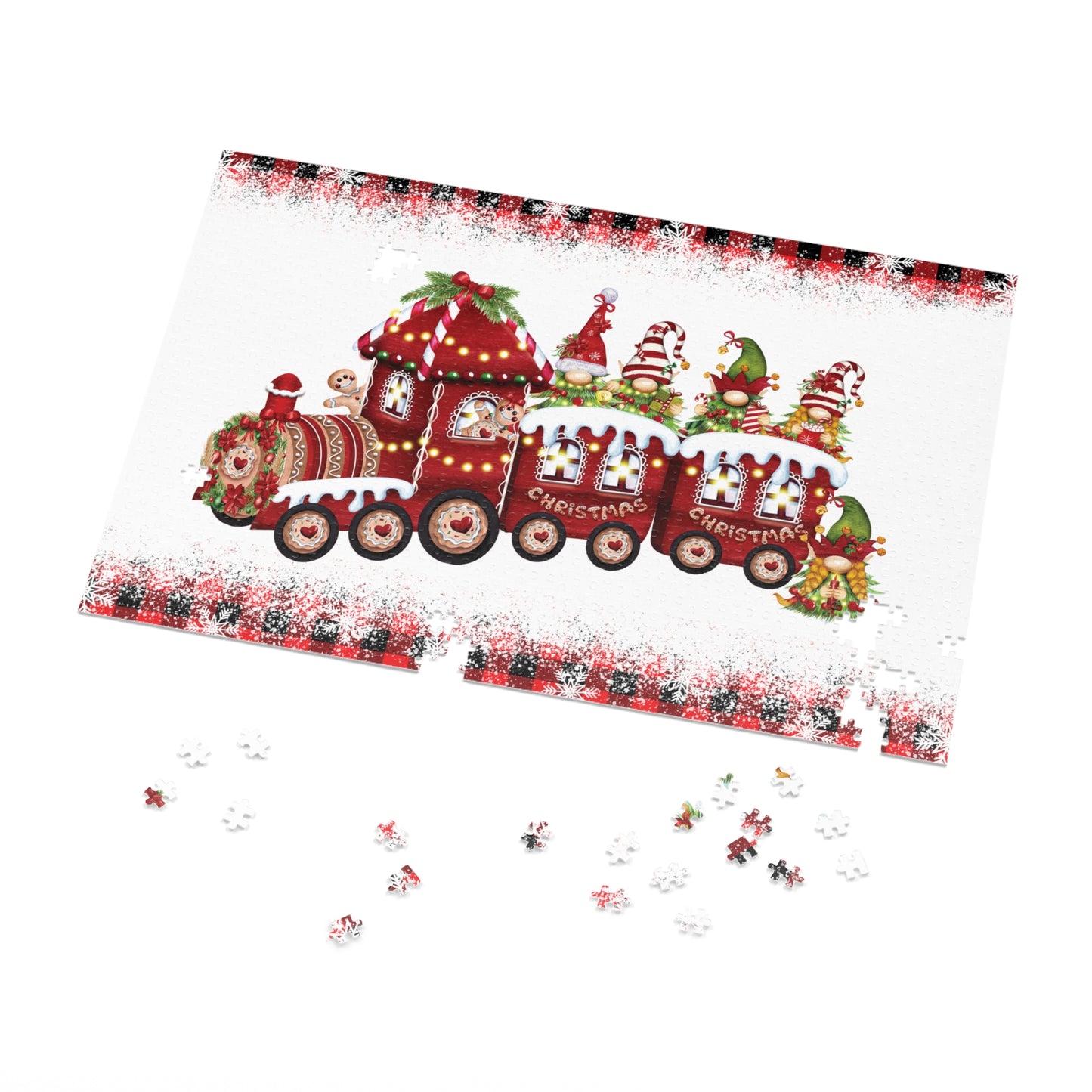 Jigsaw Puzzle, Christmas, Train, Personalised/Non-Personalised (30, 110, 252, 500,1000-Piece)