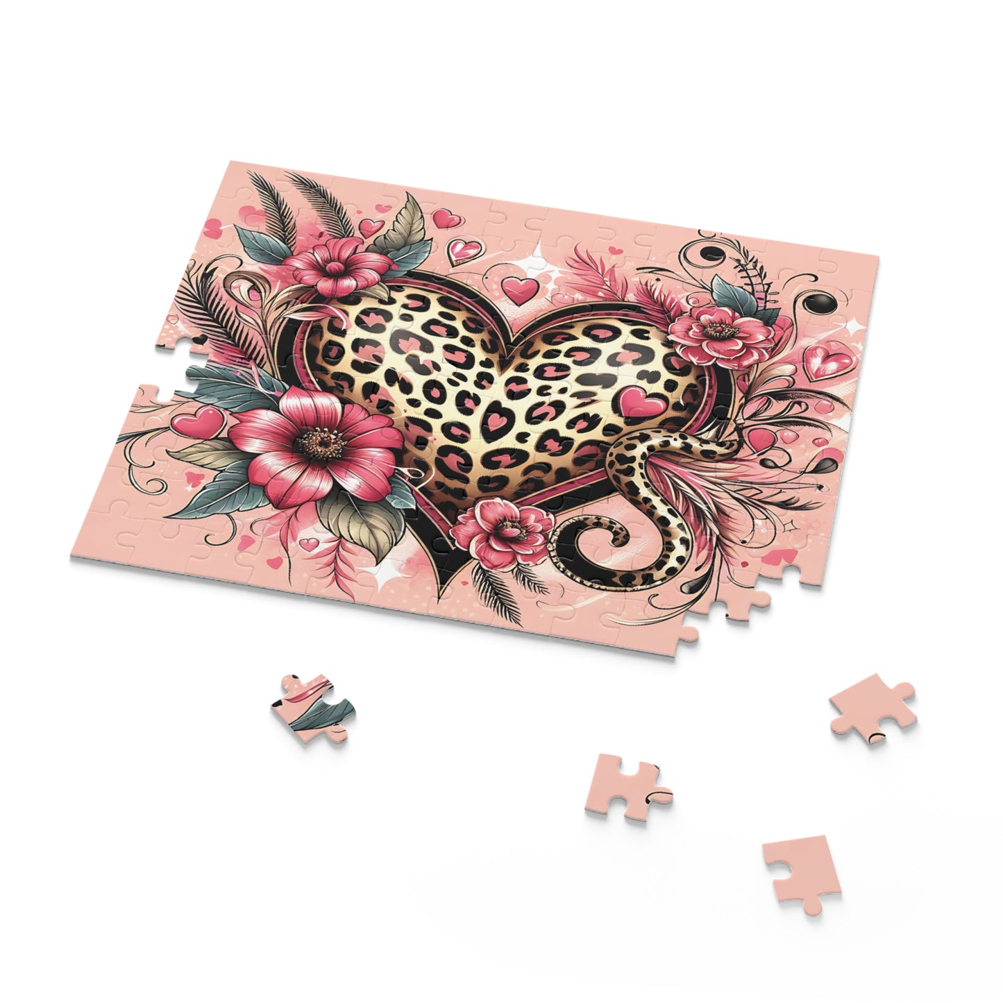 Personalised/Non-Personalised Puzzle, Heart (120, 252, 500-Piece)