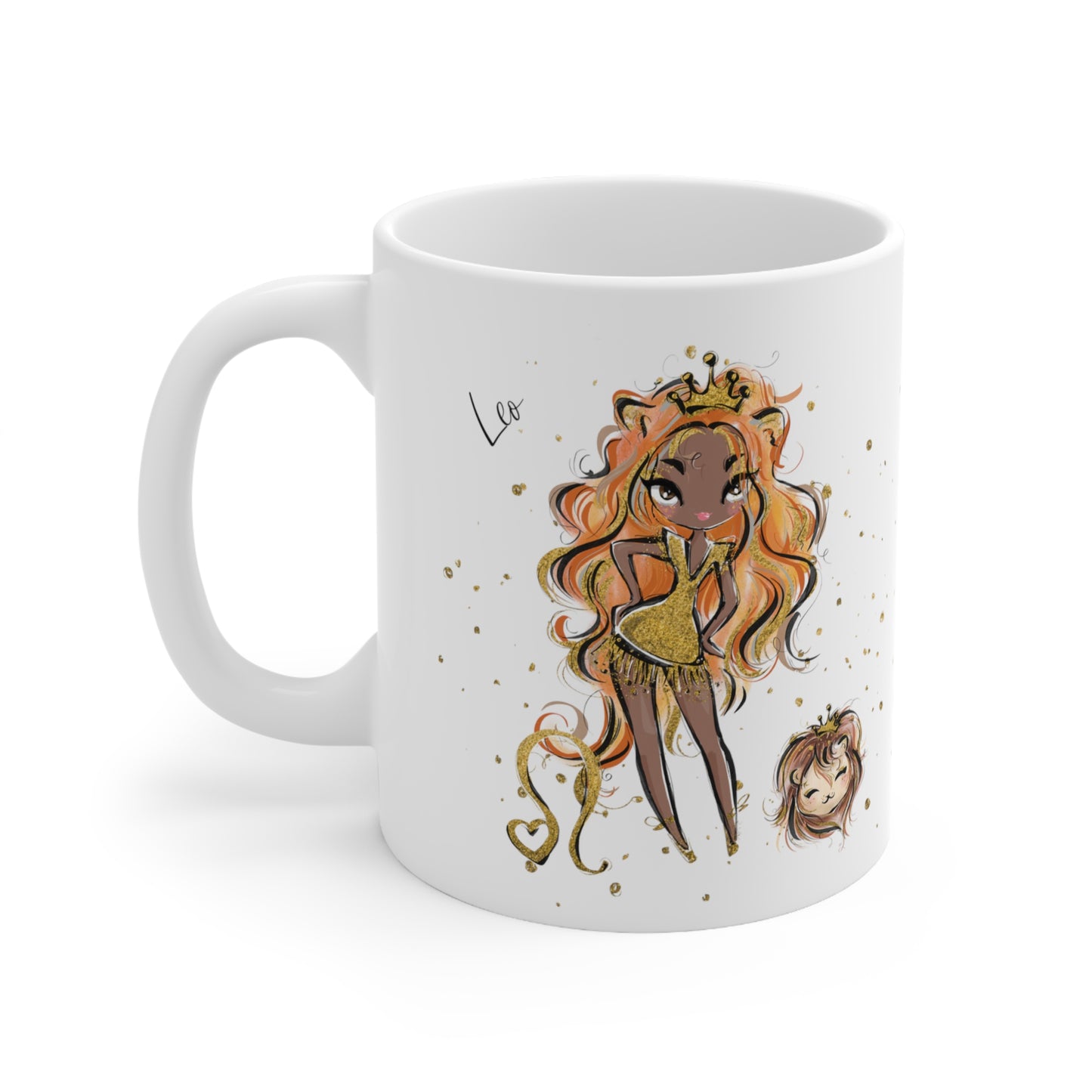 Personalised/Non Personalised Zodiac Sign, Leo, Ceramic Mug 11oz