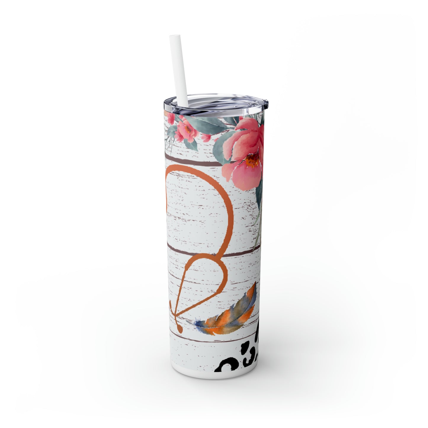 Skinny Tumbler with Straw, 20oz, Nurse