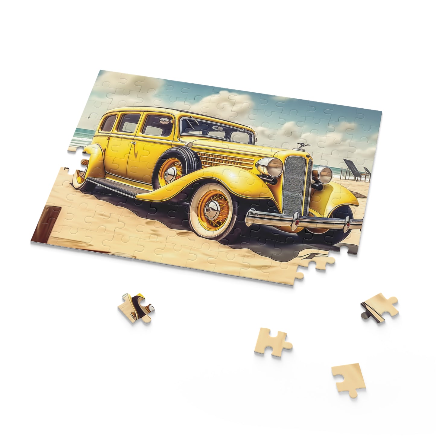 Personalised/Non-Personalised Puzzle, Vintage Car (120, 252, 500-Piece)