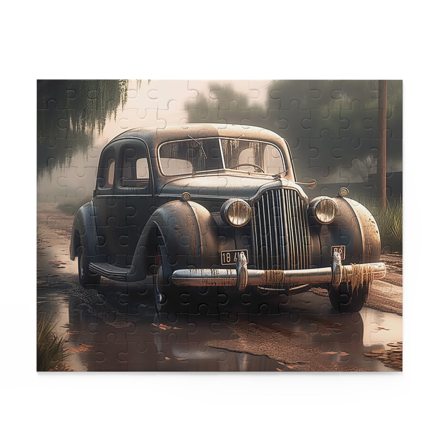 Personalised/Non-Personalised Puzzle, Vintage Car (120, 252, 500-Piece)