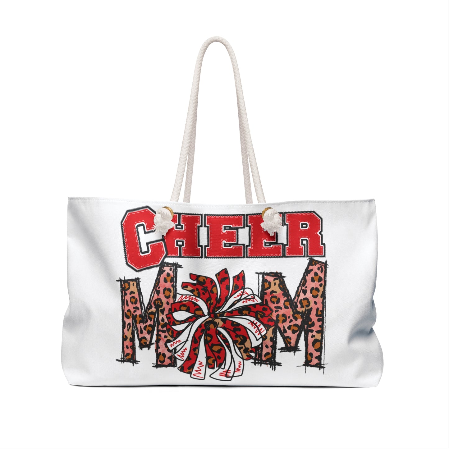 Personalised/Non-Personalised Weekender Bag, Cheer Mum/Mom, Large Weekender Bag, Beach Bag, Book Bag