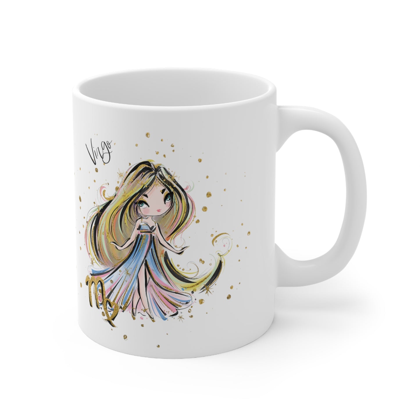 Personalised/Non Personalised Zodiac Sign, Virgo, Ceramic Mug 11oz