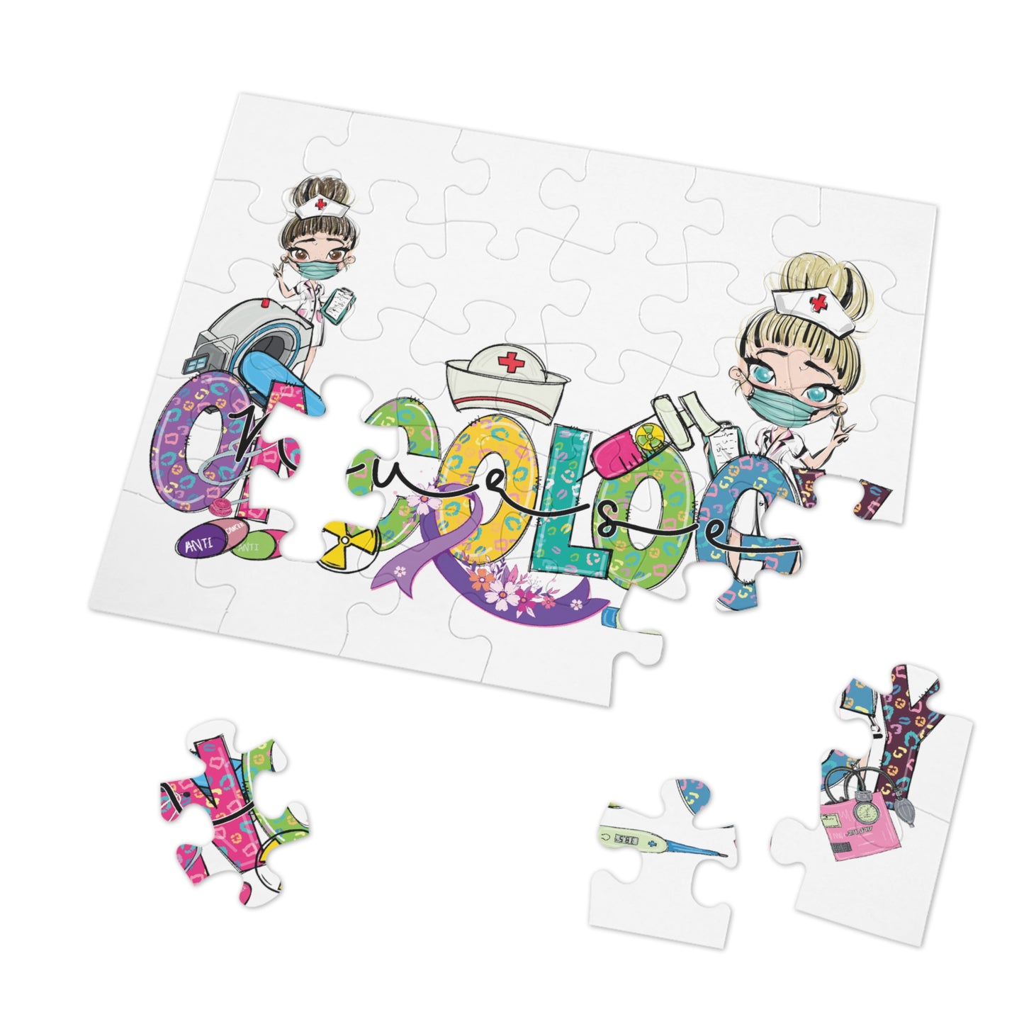 Jigsaw Puzzle, Oncology Nurse, Personalised/Non-Personalised (30, 110, 252, 500,1000-Piece)