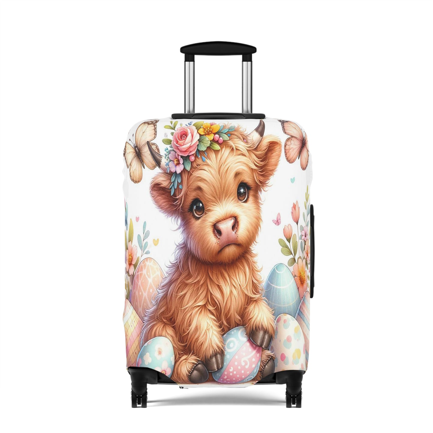 Luggage Cover, Easter, Highland Cow, awd-1061