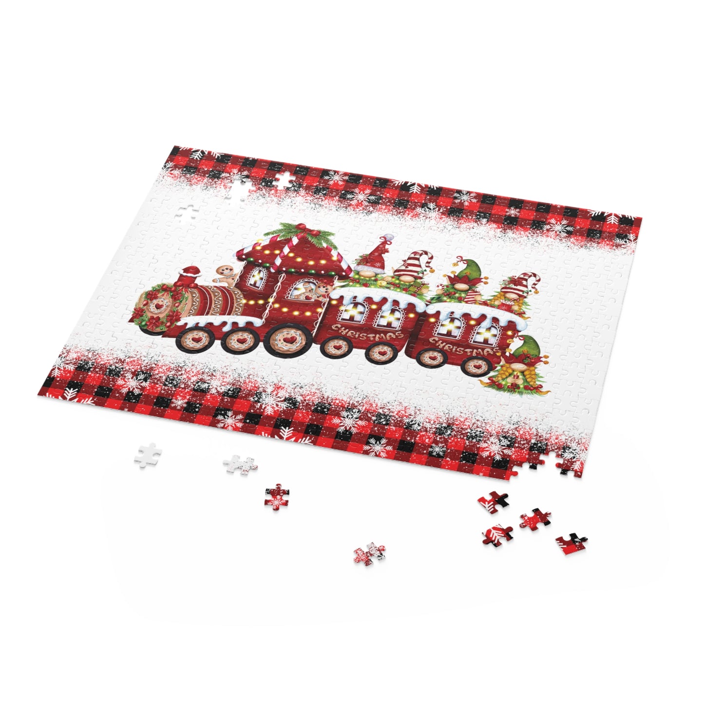 Personalised/Non-Personalised Puzzle, Christmas Train (120, 252, 500-Piece)