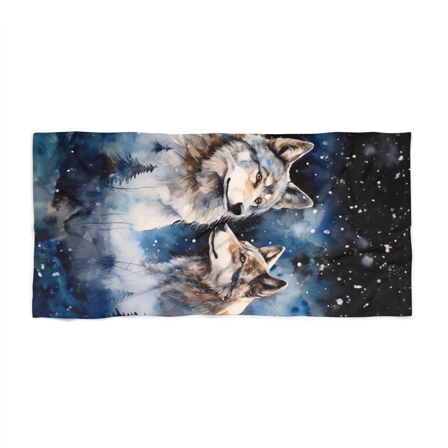 Beach Towel, Wolves, Polycotton Towel, 2 sizes Available