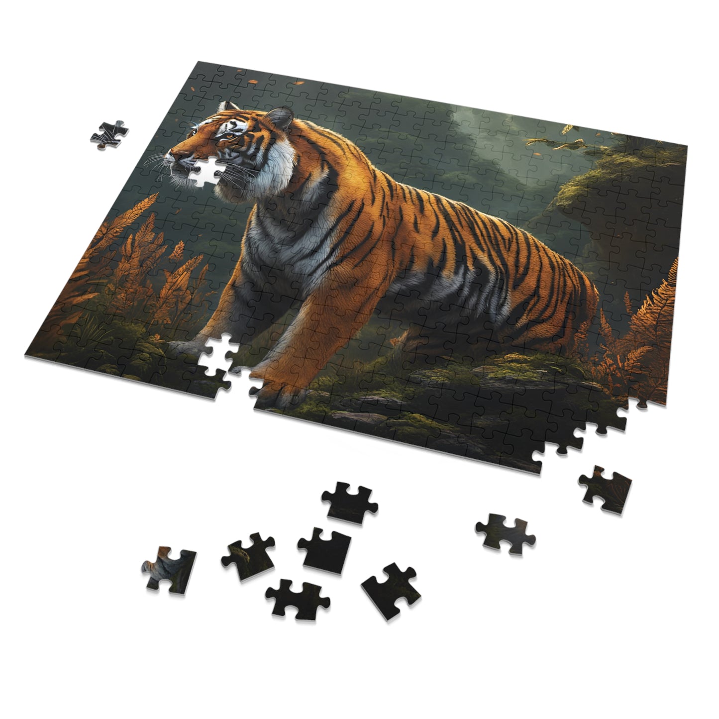 Puzzle, Tiger, Personalised/Non-Personalised (30, 110, 252, 500,1000-Piece) Awd-548