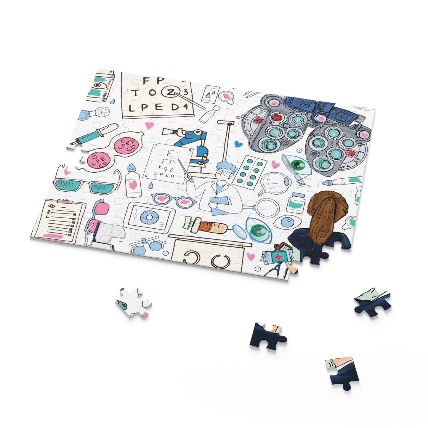 Personalised/Non-Personalised Puzzle, Optometrist (120, 252, 500-Piece)