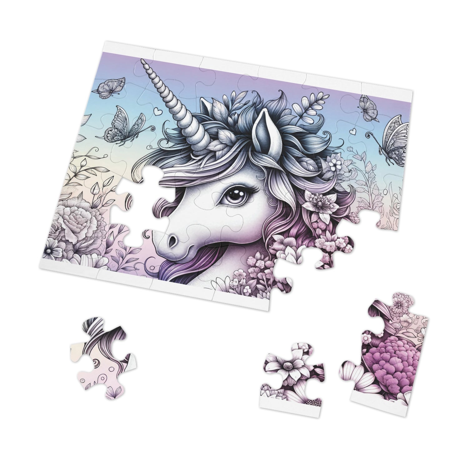 Jigsaw Puzzle, Unicorn, Personalised/Non-Personalised (30, 110, 252, 500,1000-Piece)