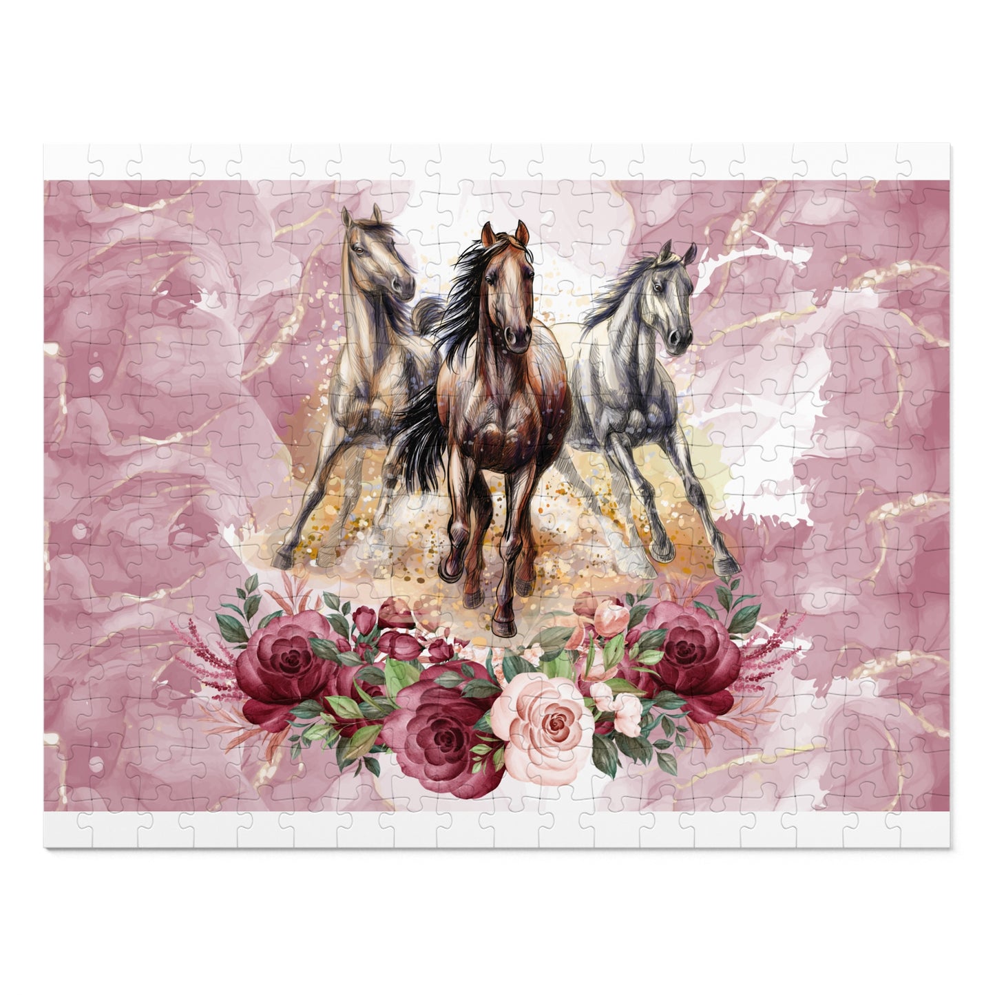 Jigsaw Puzzle, Horses, Personalised/Non-Personalised (30, 110, 252, 500,1000-Piece)