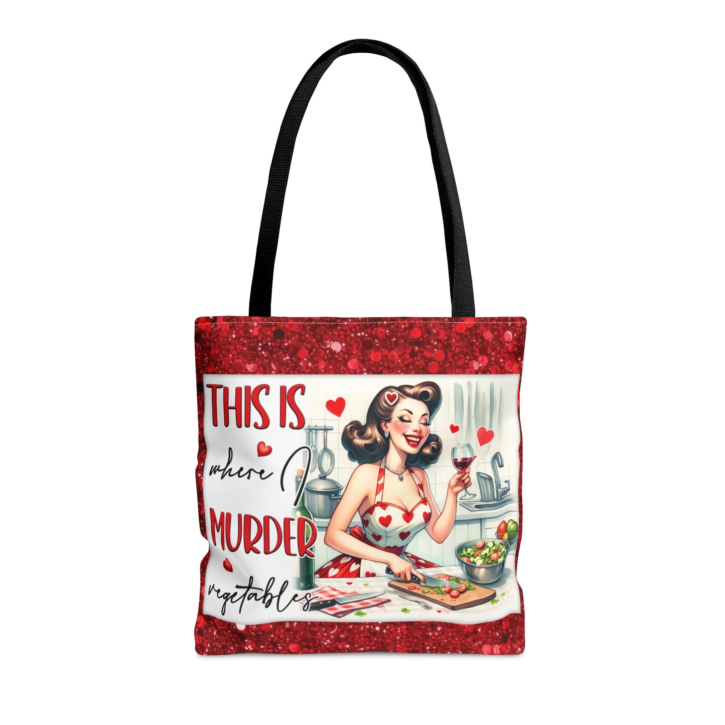 Tote Bag, Retro, This is where I murder Vegetables