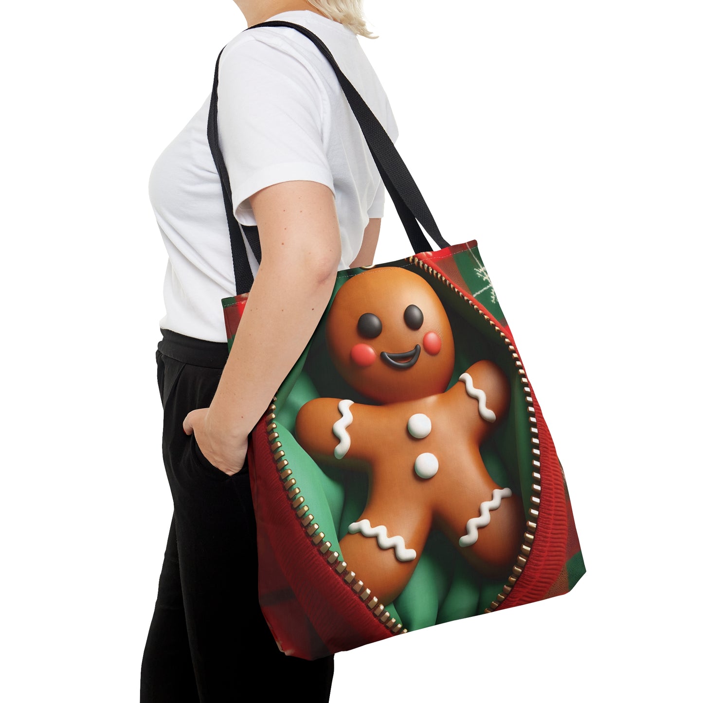 Tote Bag, Christmas, Gingerbread Man